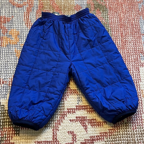 Patagonia Other - Patagonia Blue Plaid Reversible Nano Puff Snow Pants Size 6 month